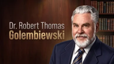 Dr. Robert T. Golembiewski - A Legacy in Public Administration & Organizational Development 1 Editorial portrait illustration of Dr. Robert Thomas Golembiewski, scholar and pioneer in public administration and organizational development.
